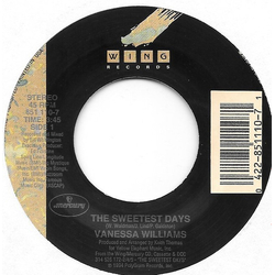Vanessa Williams The Sweetest Days / Dreamin' Vinyl 7" USED