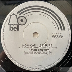 David Cassidy How Can I Be Sure USED VINYL 7INCH SINGLE 45 RPM