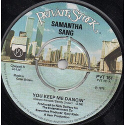 Samantha Sang You Keep Me Dancing Vinyl 7" USED
