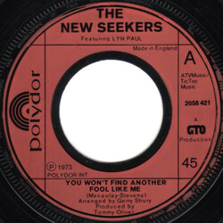 The New Seekers You Won't Find Another Fool Like Me USED VINYL 7INCH 45 RPM