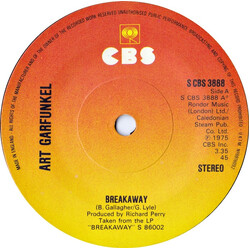 Art Garfunkel Breakaway USED VINYL 7INCH 45 RPM SINGLE