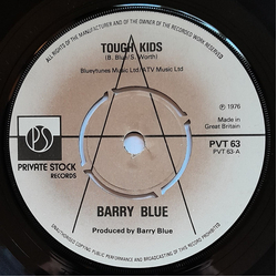 Barry Blue Tough Kids USED VINYL 7INCH 45 RPM SINGLE PROMO