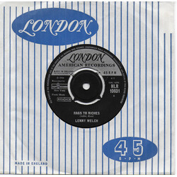 Lenny Welch Rags To Riches USED VINYL 7INCH 45 RPM SINGLE