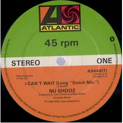 Nu Shooz I Can't Wait USED VINYL 12INCH 45 RPM SINGLE