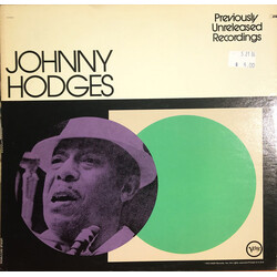 Johnny Hodges Previously Unreleased Recordings Vinyl LP USED