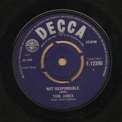 Tom Jones Not Responsible / Once There Was A Time USED VINYL 7INCH SINGLE 45 RPM