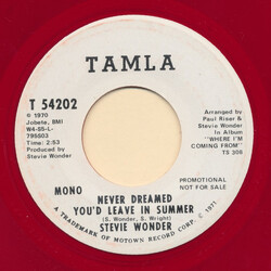 Stevie Wonder Never Dreamed You'd Leave In Summer USED VINYL 7INCH 45 RPM PROMO STEREO MONO