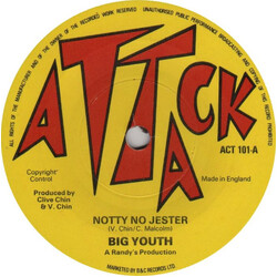 Big Youth Notty No Jester USED VINYL 7INCH 45 RPM SINGLE