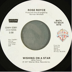 Rose Royce Wishing On A Star / Love Don't Live Here Anymore Vinyl 7" USED