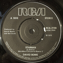 David Bowie Starman / Suffragette City USED VINYL 7INCH 45 RPM SINGLE REPRESS STEREO