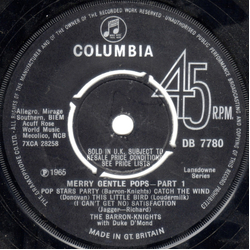 The Barron Knights / Duke D'Mond Merry Gentle Pops Vinyl 7" USED