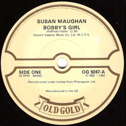 Susan Maughan / The Allisons Bobby's Girl / Are You Sure Vinyl 7" USED