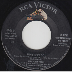 Ann Grayson Nine O'Clock USED VINYL 7INCH 45 RPM SINGLE