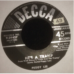 Peggy Lee He's A Tramp / The Siamese Cat Song USED VINYL 7INCH 45 RPM