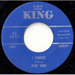 June Sims Tell The Whole World / I Cried USED VINYL 7INCH 45 RPM