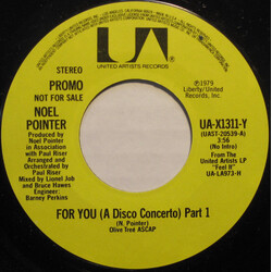 Noel Pointer For You (A Disco Concerto) Part 1 USED VINYL 7INCH 45 RPM SINGLE PROMO STYRENE
