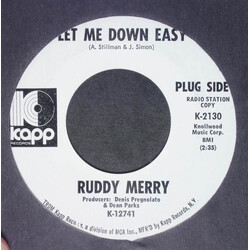 Ruddy Merry Let Me Down Easy / Sleepwalk In The Dark USED VINYL 7INCH SINGLE PROMO