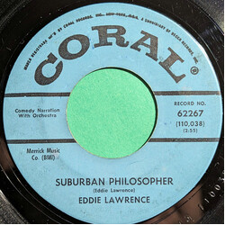 Eddie Lawrence Suburban Philosopher / We Sure Had Fun USED VINYL 7INCH 45 RPM