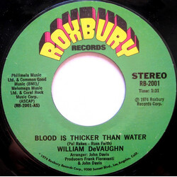 William DeVaughn Blood Is Thicker Than Water USED VINYL 7INCH 45 RPM STYRENE