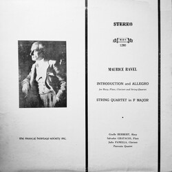 Maurice Ravel / Giselle Herbert / Salvador Gratacós / Julio Pañella / Quatuor Parrenin Introduction And Allegro / String Quartet In F Major Vinyl LP U