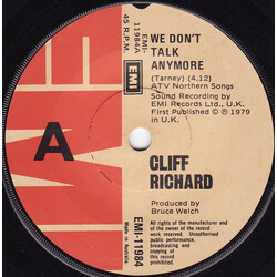 Cliff Richard We Don't Talk Anymore USED VINYL 7INCH 45 RPM