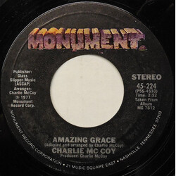 Charlie McCoy Amazing Grace USED VINYL 7INCH 45 RPM SINGLE