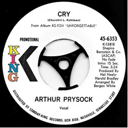 Arthur Prysock Cry / Unforgettable USED VINYL 7INCH 45 RPM PROMO