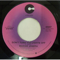 Margie Joseph Don't Turn The Lights Off / All Cried Out USED VINYL 7INCH 45 RPM SINGLE