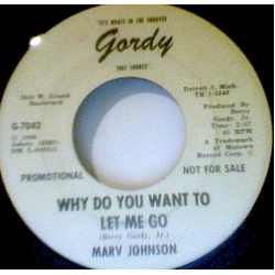 Marv Johnson Why Do You Want To Let Me Go / I'm Not A Plaything Vinyl 7" USED