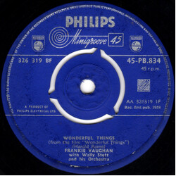 Frankie Vaughan / Wally Stott & His Orchestra Wonderful Things USED VINYL 7INCH 45 RPM
