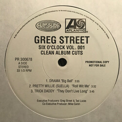 Greg Street Six O'Clock Vol. 001 Clean Album Cuts USED VINYL 12INCH PROMO