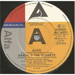 Sandii & The Sunsetz Alive USED VINYL 7INCH SINGLE PROMO