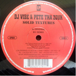 DJ Vibe / Pete Tha Zouk Solid Textures VINYL 12" USED