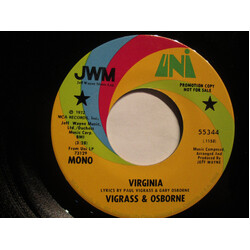 Vigrass & Osborne Virginia USED VINYL 7INCH 45 RPM PROMO STEREO MONO