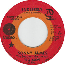 Sonny James Endlessly / Happy Memories USED VINYL 7INCH 45 RPM SINGLE PROMO
