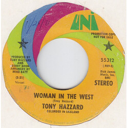 Tony Hazzard Woman In The West USED VINYL 7INCH 45 RPM SINGLE PROMO