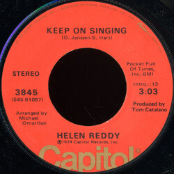Helen Reddy Keep On Singing / You're My Home USED VINYL 7INCH 45 RPM