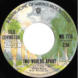 Julie Covington Two Worlds Apart USED VINYL 7INCH 45 RPM SINGLE