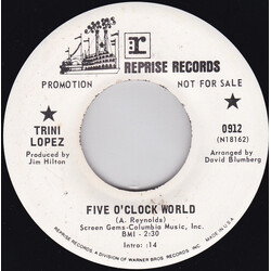 Trini Lopez Five O'clock World / You Make My Day USED VINYL 7INCH 45 RPM SINGLE PROMO