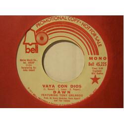 Dawn (5) / Tony Orlando Vaya Con Dios USED VINYL 7INCH 45 RPM PROMO STEREO MONO
