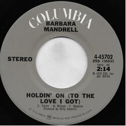 Barbara Mandrell Holdin' On (To The Love I Got) USED VINYL 7INCH 45 RPM