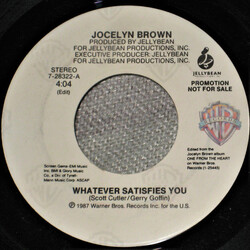 Jocelyn Brown Whatever Satisfies You USED VINYL 7INCH 45 RPM SINGLE PROMO