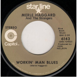 Merle Haggard / The Strangers (5) Workin' Man Blues / Hungry Eyes USED VINYL 7INCH 45 RPM REISSUE