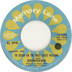Donovan To Susan On The West Coast Waiting USED VINYL 7INCH 45 RPM REISSUE