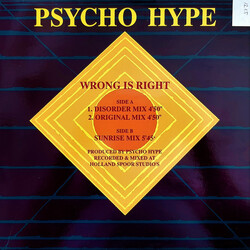 Psycho Hype Wrong Is Right USED VINYL 12INCH 45 RPM
