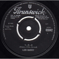 Len Barry 1-2-3 USED VINYL 7INCH 45 RPM SINGLE