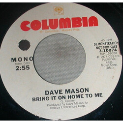 Dave Mason Bring It On Home To Me USED VINYL 7INCH 45 RPM PROMO STEREO MONO