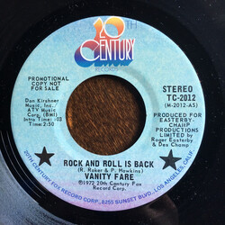 Vanity Fare Rock And Roll Is Back / Making For The Sun USED VINYL 7INCH SINGLE 45 RPM PROMO