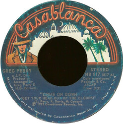 Greg Perry Come On Down (Get Your Head Out Of The Clouds) USED VINYL 7INCH 45 RPM STYRENE STEREO