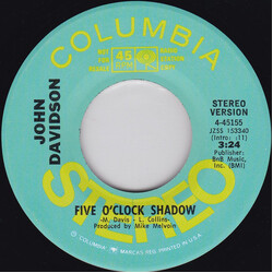 John Davidson Five O'Clock Shadow USED VINYL 7INCH 45 RPM PROMO